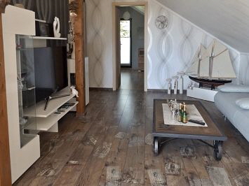Ferienwohnung Bansin auf Usedom - Schlafzimmer mit Kleiderschrank
